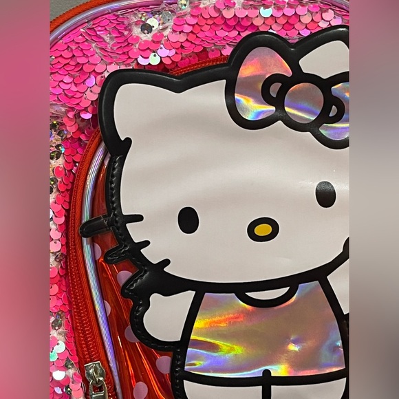 Friends Sanrio Hello Kitty Pink, Red Polka Dots Mini Backpack‎ - Picture 2 of 7
